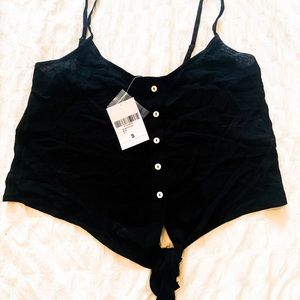 NWT Black Crop Top